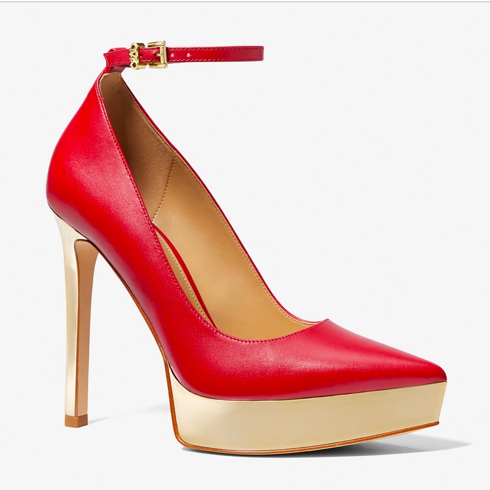 NWB Michael Kors Xenia Ankle Strap Pump / Sz 6 / leather / offers accepted